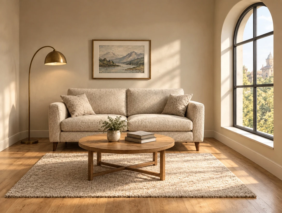 A photorealistic living room from GPT Image 2.5 matching the sketch layout and perspective exactly