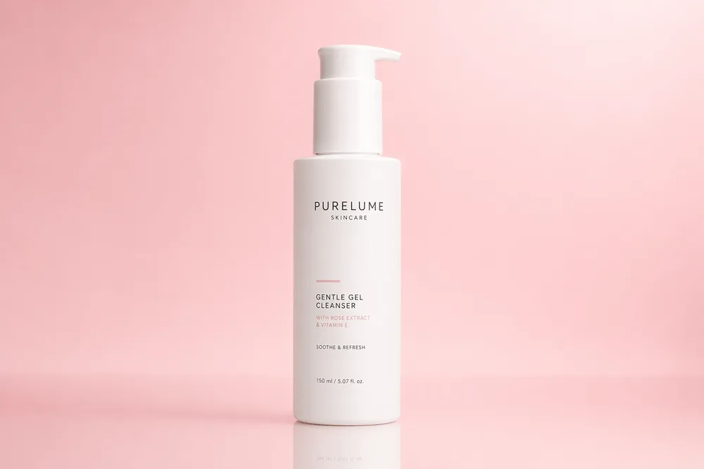 GPT Image 2 product photography example — skincare bottle on a clean studio backdrop