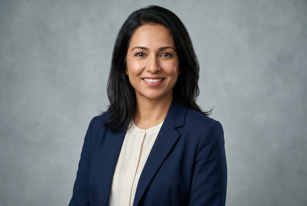NanoBanana Pro professional headshot example — a studio-quality corporate portrait