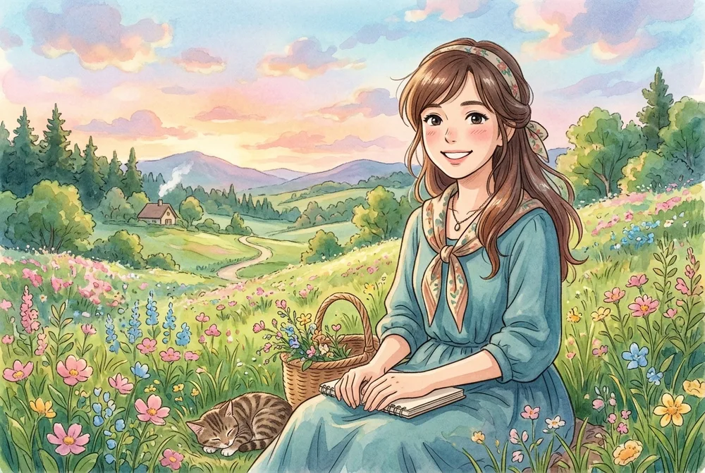 NanoBanana 2 style transfer example — a portrait turned into a Ghibli-style illustration