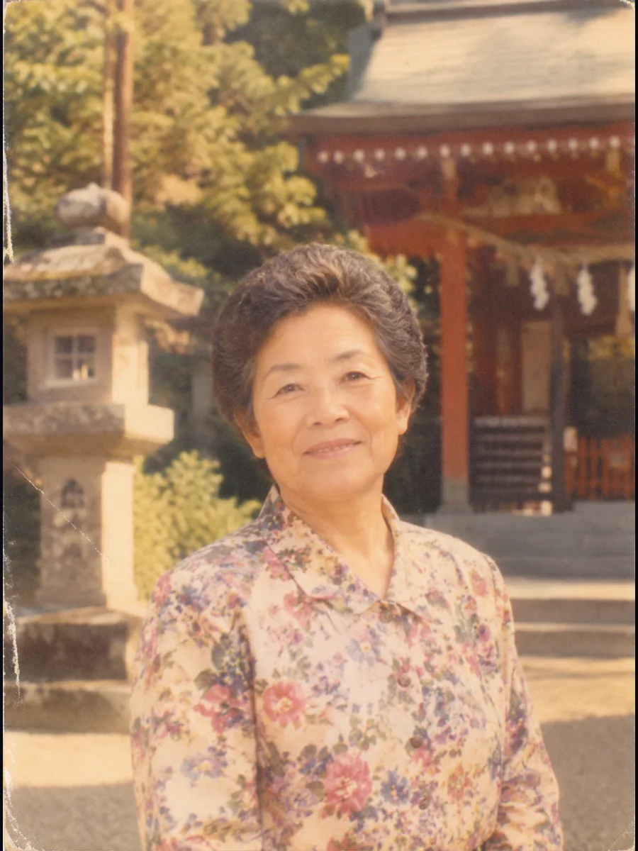 色あせた古い写真から、きれいな遺影へ(元の写真)