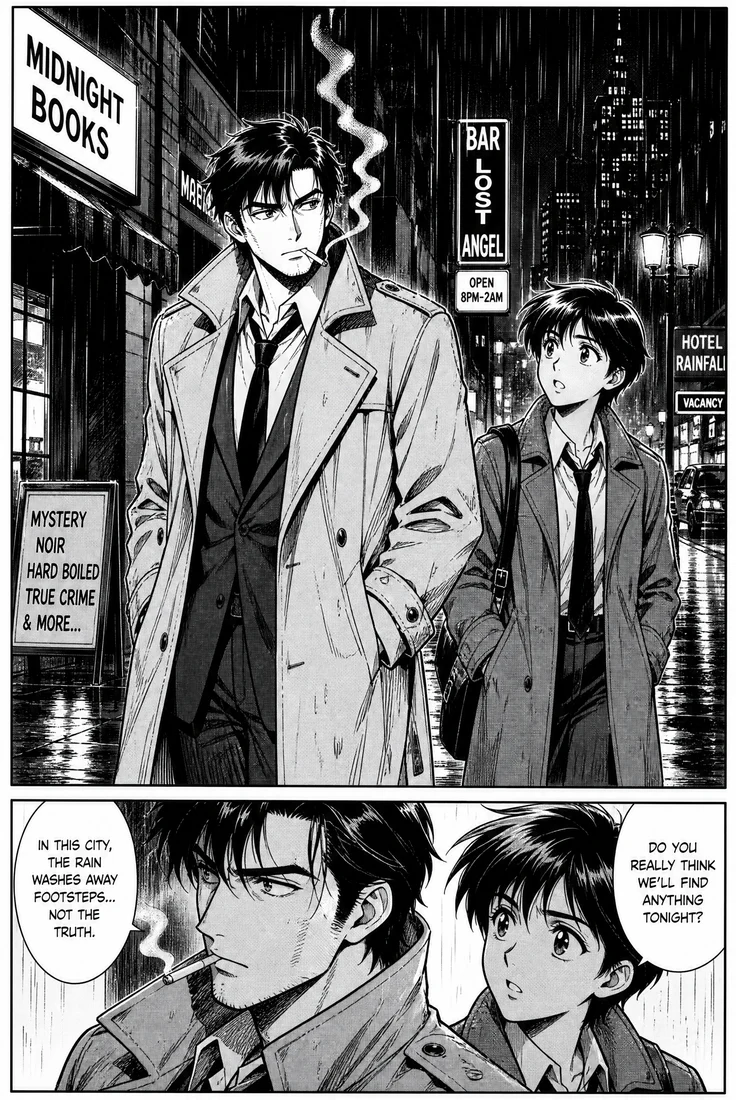 A 90s Page in 90s Colors — original black-and-white manga page